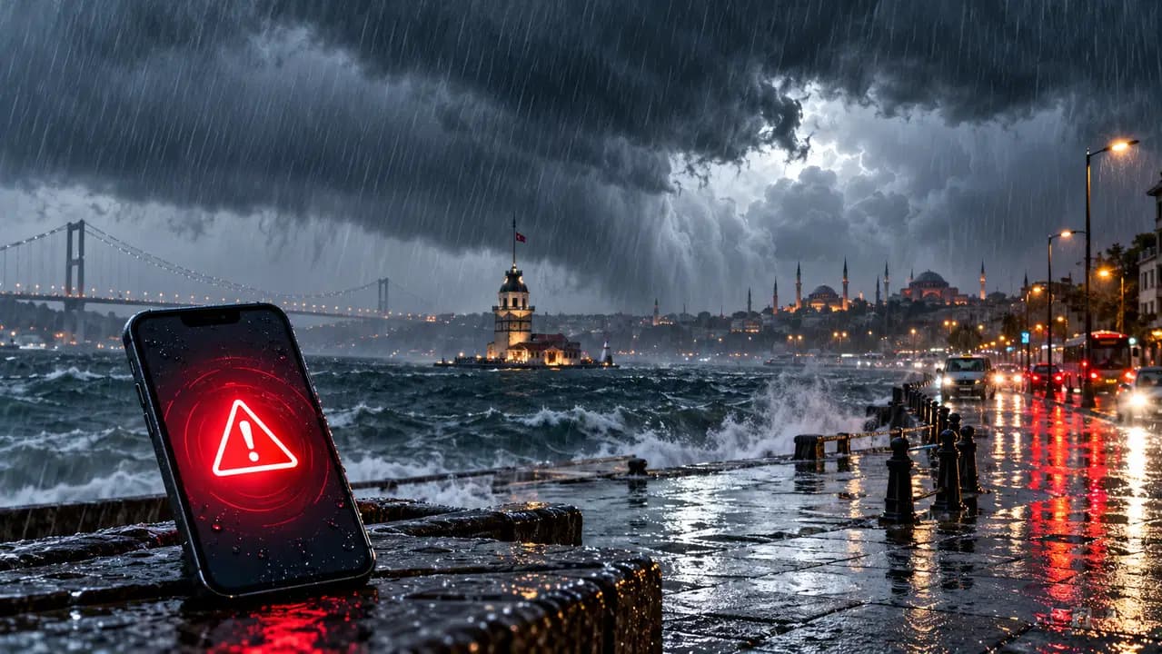 AFAD'tan tüm telefonlara SMS gitti... İstanbul için saatli uyarı: Şiddetli sağanak geri geliyor!