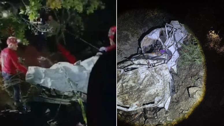 Dönüş yolunda facia! Demir yığınına dönen araçta 4 kişi öldü 1 kişi yaralandı